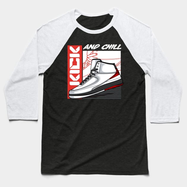 AJ 2 Retro Shoes Art Baseball T-Shirt by milatees